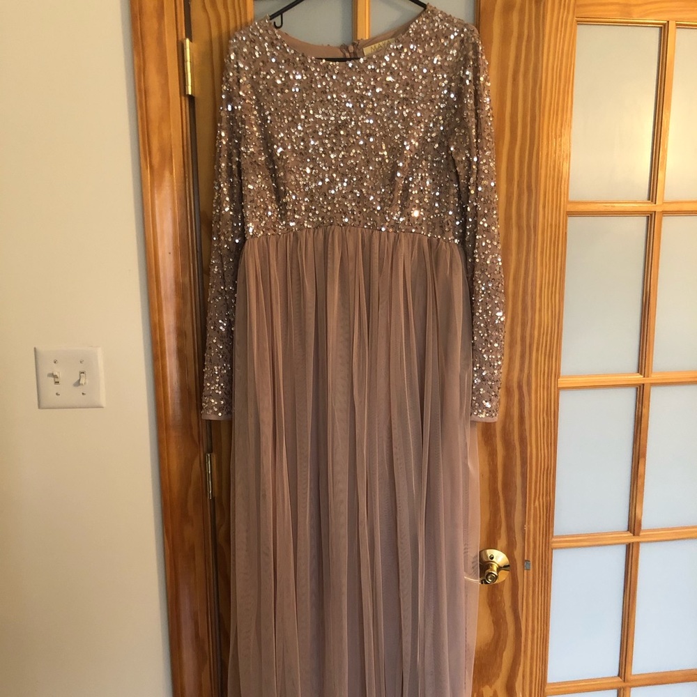 Maya Maternity Bridesmaid long sleeve tulle dress